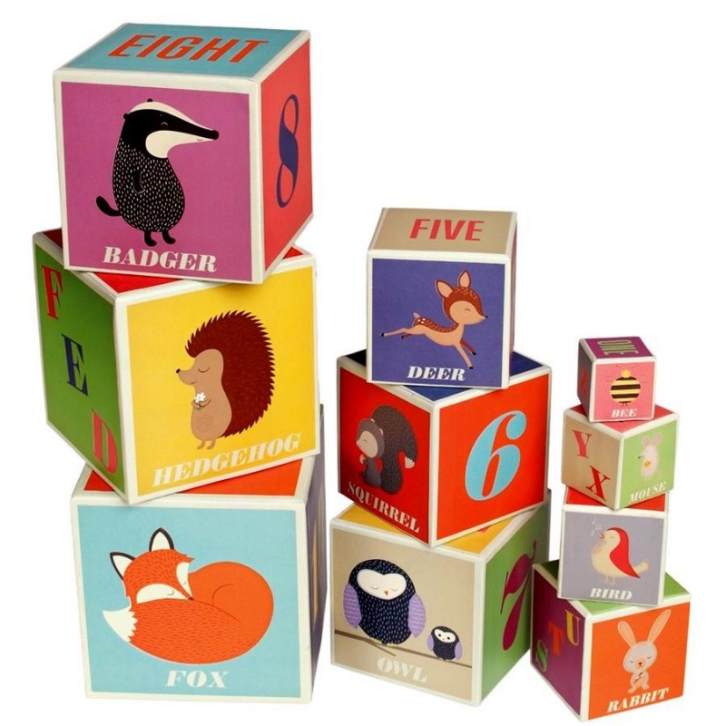 Cubes Gigognes Pour Bebe Abc 123 En Anglais