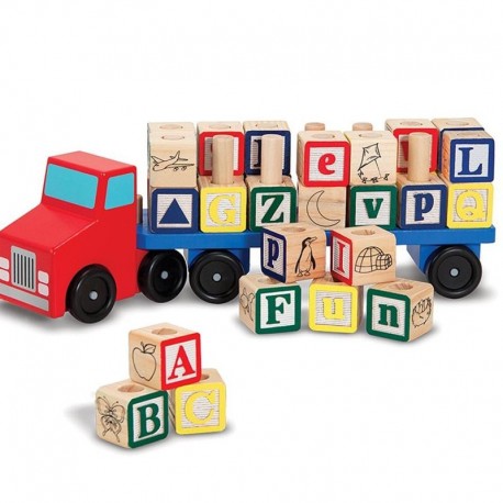 Camion de cubes en bois ABC