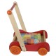 Chariot de marche bébé avec cubes en bois
