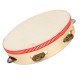 Tambourin cymbales en bois et peau 22 cm instrument de musique enfants