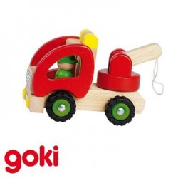 Camion dépanneuse solide Jouet en bois pour enfant 2 ans +