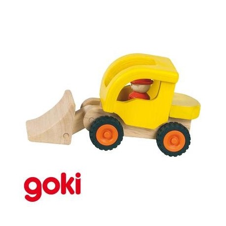 Camion pelleteuse solide Jouet en bois pour enfant 2 ans +