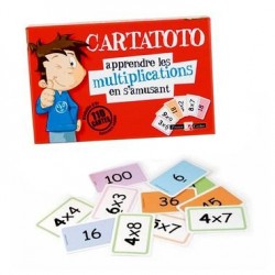 Jeu pour Apprendre les Multiplications 110 cartes éducatives Cartatoto Enfant