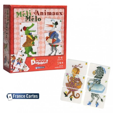 Cartes à jouer enfant jeu éducatif Dagobert Meli-Melo des animaux Enfant 4 ans +