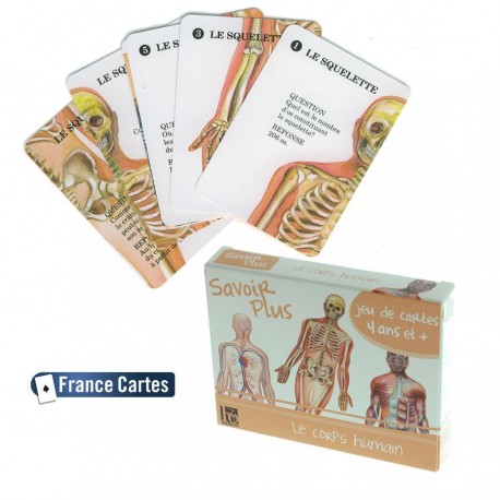 Jeux de cartes éducatif 7 familles Savoir + Le corps humain Enfant 6 ans +