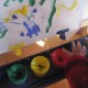 Pots pour peinture enfant anti-renversement 4 pots pour essorer les pinceaux
