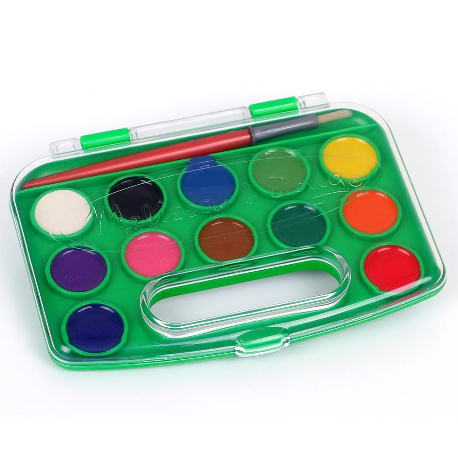 Palette daquarelle en plastique 6 couleurs pour enfants Support de plateau  de mélange de peinture pour la peinture dart -  France