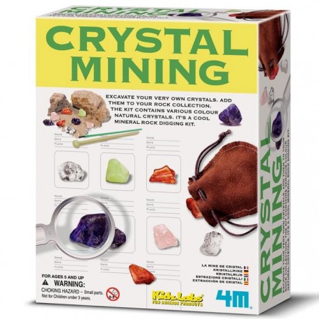 Kit de Loisirs créatifs Deterre tes pierres precieuse Mine de Cristal 4M