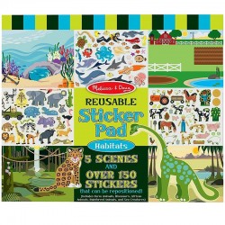 Stickers repositionnables 150 + 5 scènes Les Animaux Enfants 3 ans +