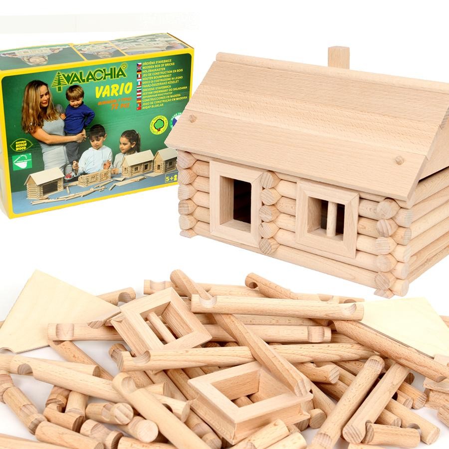 Jeu de construction Baril 100 pièces en bois Enfant 3 ans + - Un
