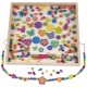 Perles en bois fleurs curs papillon set de 220 pièces Enfants 4 ans +