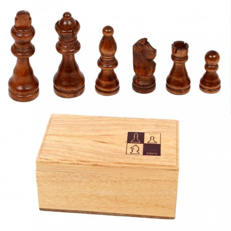 Figurines jeu d'échec en bois