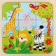 Puzzle en bois Animaux de la jungle pour enfants 2 ans