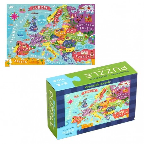 Puzzle Enfant Europe Crocodile Creek 100 pcs