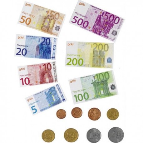 Monnaie factice jeu Argent factice euros pièces et billets
