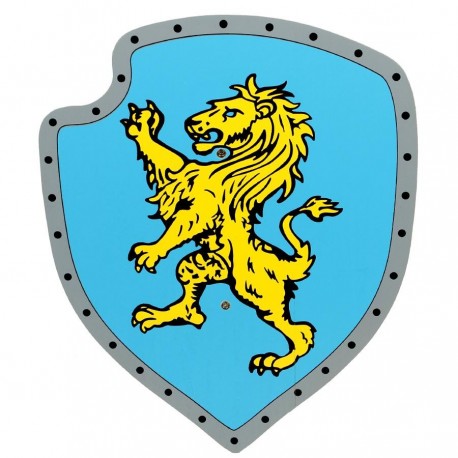 Bouclier de chevalier Lion jaune Déguisement médiéval