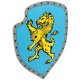 Bouclier de chevalier Lion jaune Déguisement médiéval