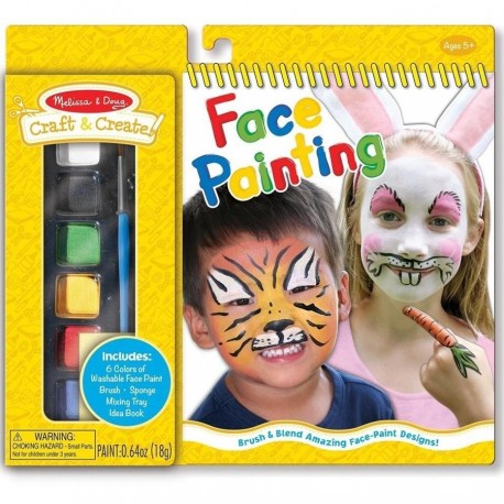 Maquillage enfant visage 6 couleurs Livre d'idées avec accessoires 5 ans +