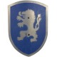 Bouclier en bois Déguisement Enfant Chevalier Lion bleu 37 cm