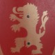 Bouclier en bois pour Enfants Lion rouge 37 cm poignée cuir