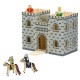 Jouet Château fort en bois avec figurines meubles 12 pièces