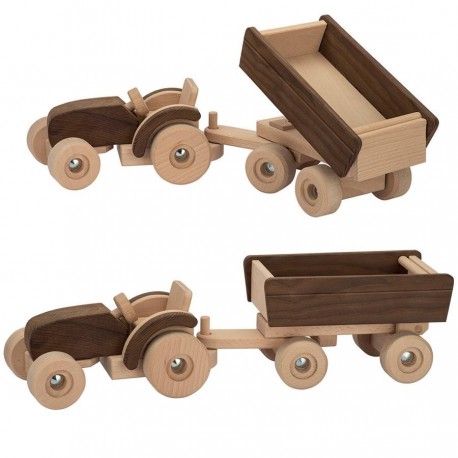 tracteur bois jouet