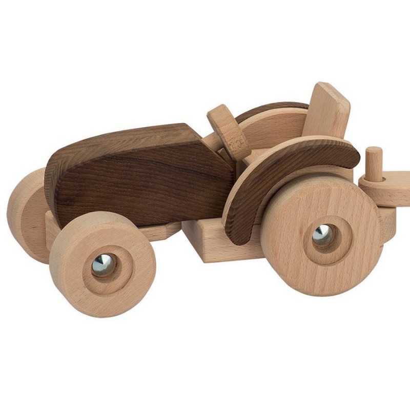 Jouet de tracteur en bois avec remorque, jouets pour cadeau danniversaire pour  enfants, décor de pépinière magnifiquement fait à la main, jouets  écologiques, -  France