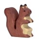 Animaux en bois écureuil marron figurine Holztiger