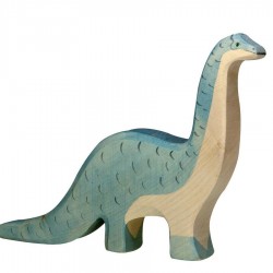 Animaux en bois dinosaure brontosaure figurine Holztiger