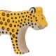 Animaux en bois léopard figurine Holztiger