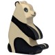 Animaux en bois panda assis figurine Holztiger