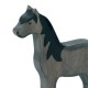 Animaux en bois cheval noir figurine Holztiger