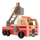 Camion de pompier jouet en bois