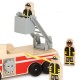 Camion de pompier jouet en bois