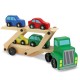 Camion en bois jouet - transport de voitures