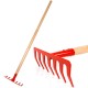 Rateau rouge outillage de jardin pour enfants