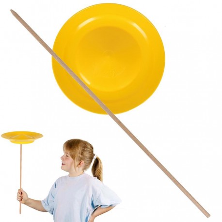 Assiette chinoise débutant Jaune avec baguette Jeu de jonglage Enfants