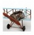 Avion biplan décoration métal bleu