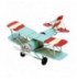 Petit avion décoratif métal bleu clair