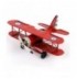 Petit avion décoration métal rouge