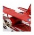 Petit avion décoration métal rouge