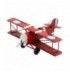 Objet décoration aviation avion métal rouge