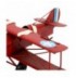 Objet décoration aviation avion métal rouge