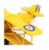 Avion de décoration tôle jaune