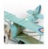 Avion décoratif vintage métal bleu clair