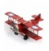 Petit avion décoratif en tôle rouge