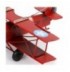 Petit avion décoratif en tôle rouge