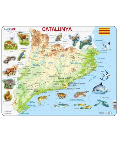 Puzzle Catalunya fisica Apprendre en Catalan Puzzle éducatif
