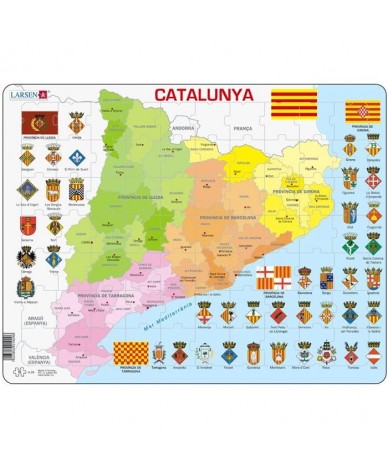 Puzzle Catalunya Politica apprendre le Catalan Puzzle éducatif Larsen