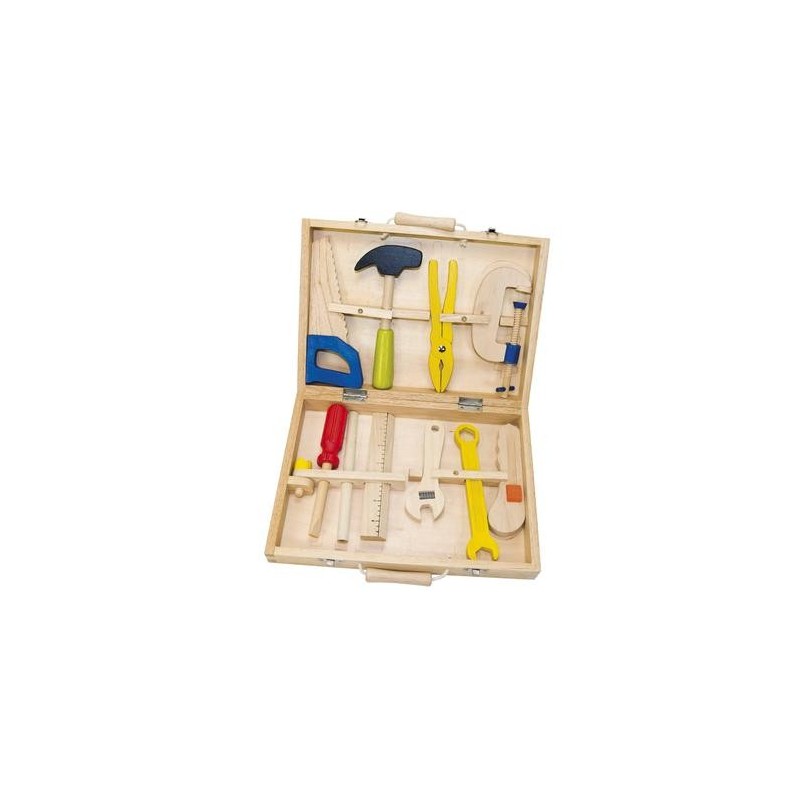 Caisse boite à outils en bois Jeu d'imitation Enfant 3 ans + - Un